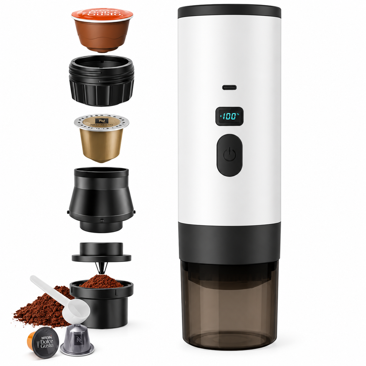 Cafetera portátil inteligente 3 en 1