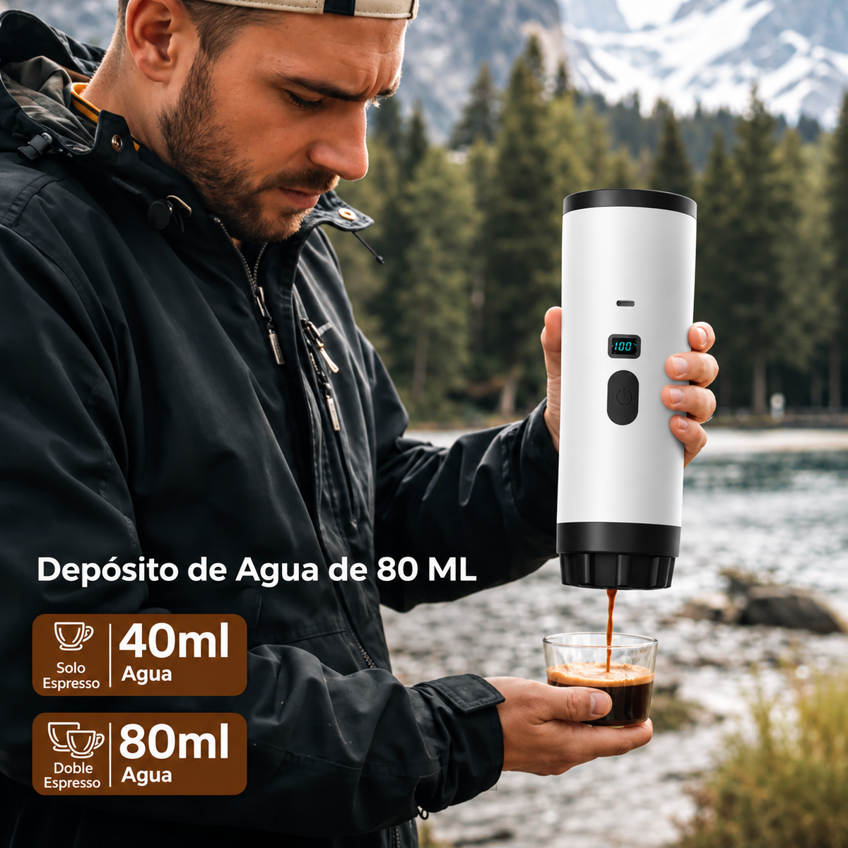 Cafetera portátil inteligente 3 en 1